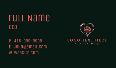 Rose Love Petals Business Card Image Preview