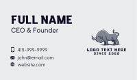 Charging Wild Bull Business Card Image Preview
