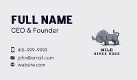 Charging Wild Bull Business Card Image Preview