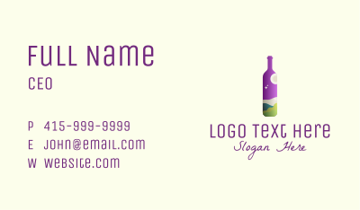 Wine Liquor Travel Business Card