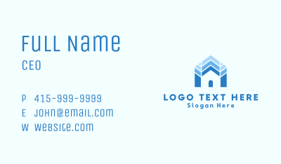 Blue House Residence Business Card Image Preview