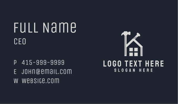 House Renovation Hammer  Business Card Design Image Preview