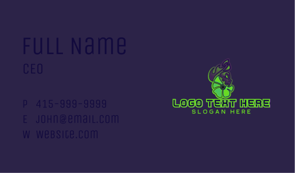 Green Skull Demon Business Card Design Image Preview