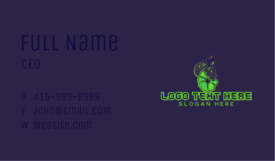 Green Skull Demon Business Card Image Preview