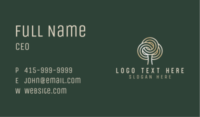 Gradient Tree Plant Business Card Image Preview