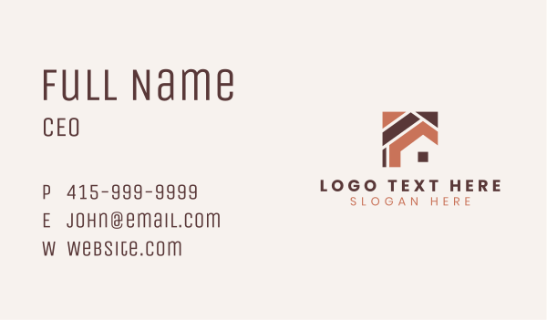 House Floor Tiles Business Card Design Image Preview