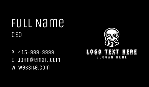 Beer Bottle Skull Business Card Design Image Preview