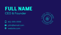 Neon Beer Badge Wordmark Business Card Preview