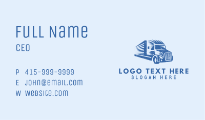 Cargo Truck Haulage Business Card Image Preview