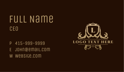 Elegant Royalty Shield  Business Card Image Preview