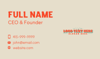 Vintage Sports Wordmark Business Card Image Preview