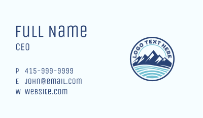 Mountain Outdoor Travel  Business Card Image Preview
