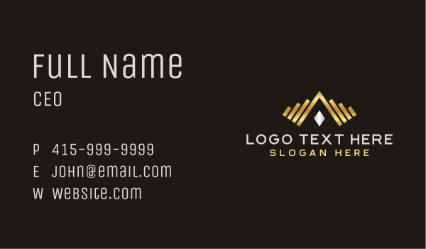 Luxury Roofing House Business Card Design Image Preview