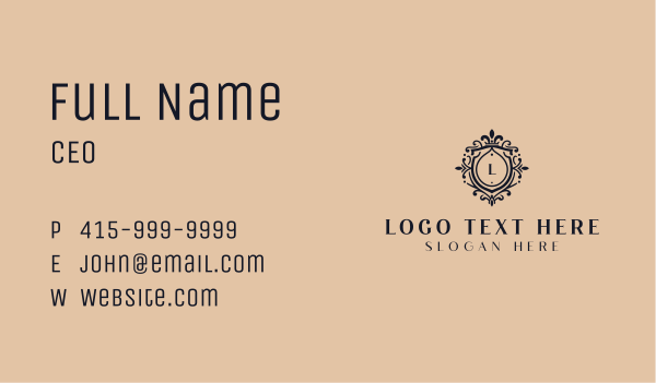 Shield Royalty Boutique Business Card Design Image Preview