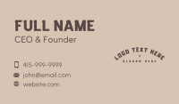 Rustic Bar Wordmark Business Card Image Preview