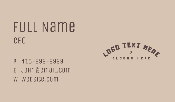 Rustic Bar Wordmark Business Card Design Image Preview