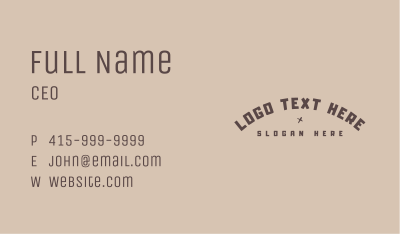 Rustic Bar Wordmark Business Card Image Preview