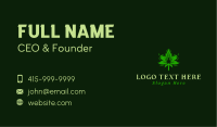 Marijuana Leaf Flame  Business Card Image Preview