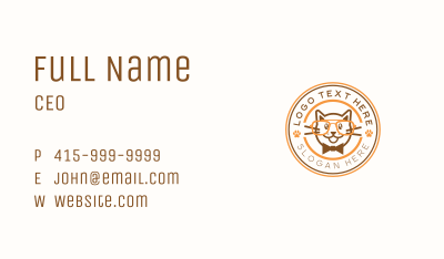 Cute Hipster Cat Business Card Image Preview