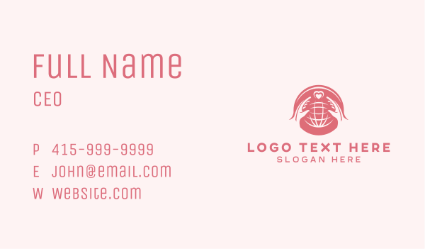 Worldwide Charity NGO Business Card Design Image Preview