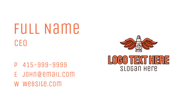Winged Bullet Business Card Design Image Preview