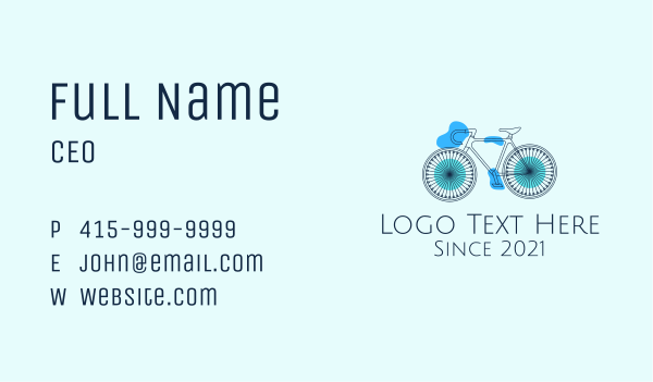 Bike Cycling Outline Business Card Design Image Preview