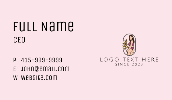 Underwear Model Emblem Business Card Design Image Preview