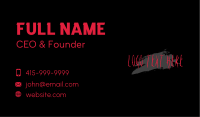 Creepy Red Wordmark Business Card Image Preview