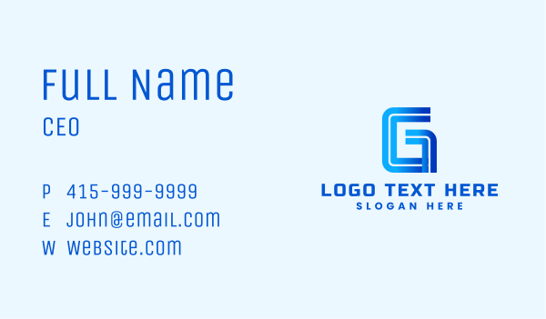 Digital Media Letter G Business Card Design Image Preview