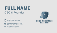Cute Grey Elephant  Business Card Image Preview
