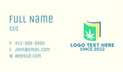 Colorful Marijuana Paper  Business Card