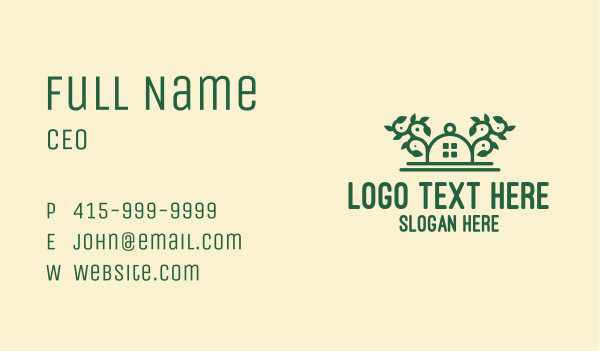 Green Vine Landscape House Business Card Design Image Preview