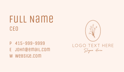 Natural Autumn Flower Business Card Image Preview