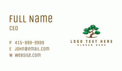 Nature Tree Woods Business Card Image Preview