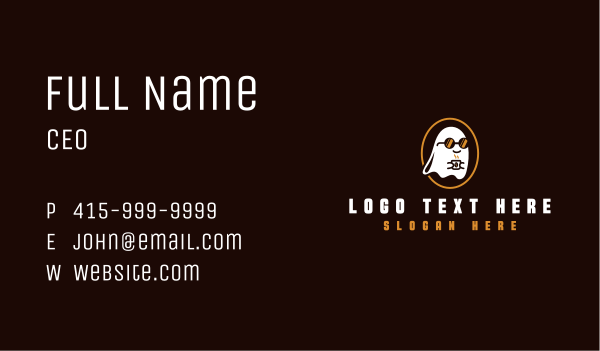 Ghost Coffee Restaurant Business Card Design Image Preview