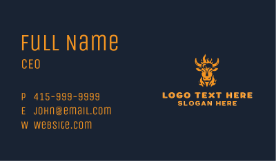 Beef Barbecue Flame Business Card Image Preview