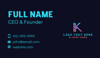 Modern Corporation Letter K Business Card Image Preview