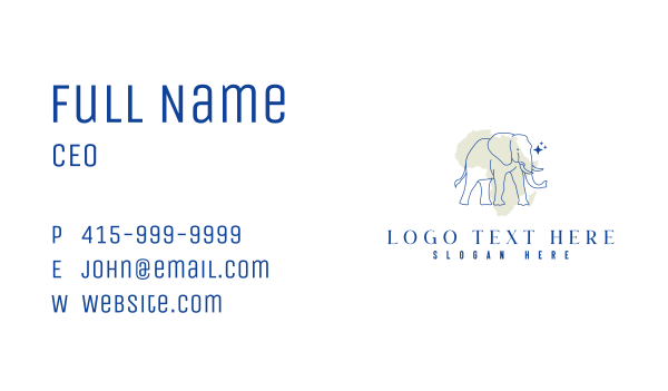 Africa Safari Elephant Business Card Design Image Preview