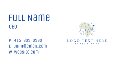 Africa Safari Elephant Business Card Image Preview