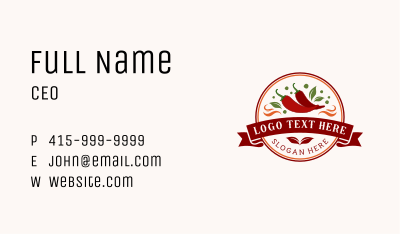 Organic Spicy Chili Business Card Image Preview