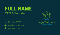 Neon Tropical Bowling Business Card Preview