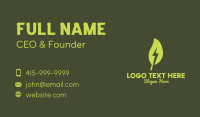 Leaf Lightning Bolt Business Card Preview