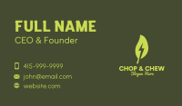 Leaf Lightning Bolt Business Card Design