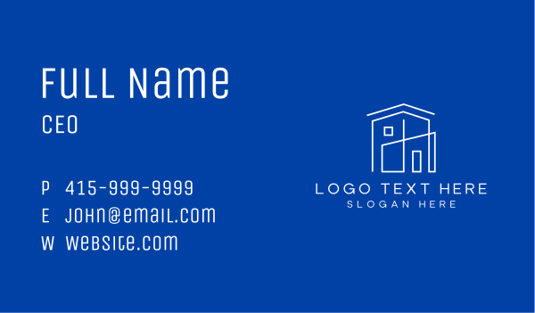 House Draft Construction Business Card Design Image Preview