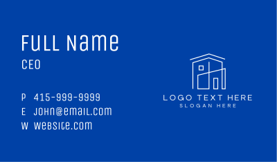 House Draft Construction Business Card Image Preview