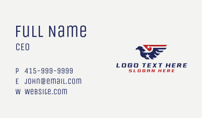American Military Eagle Business Card Image Preview