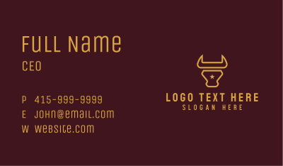 Western  Bull Meat Shop  Business Card Image Preview