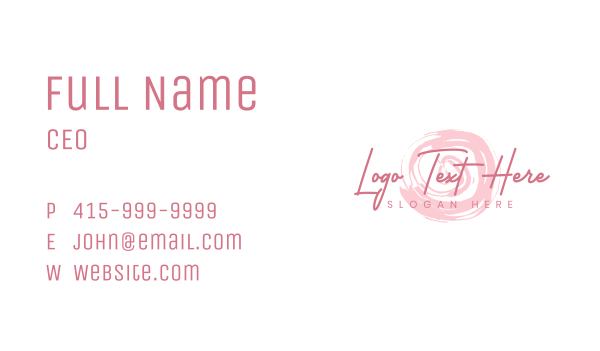 Pink Cosmetics Wordmark Business Card Design Image Preview