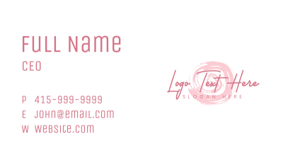 Pink Cosmetics Wordmark Business Card Image Preview
