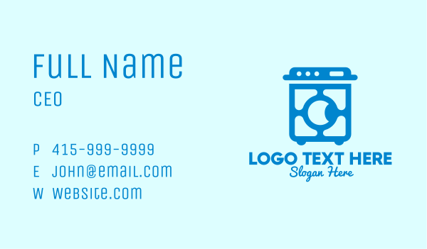 Blue Washing Machine  Business Card Design Image Preview
